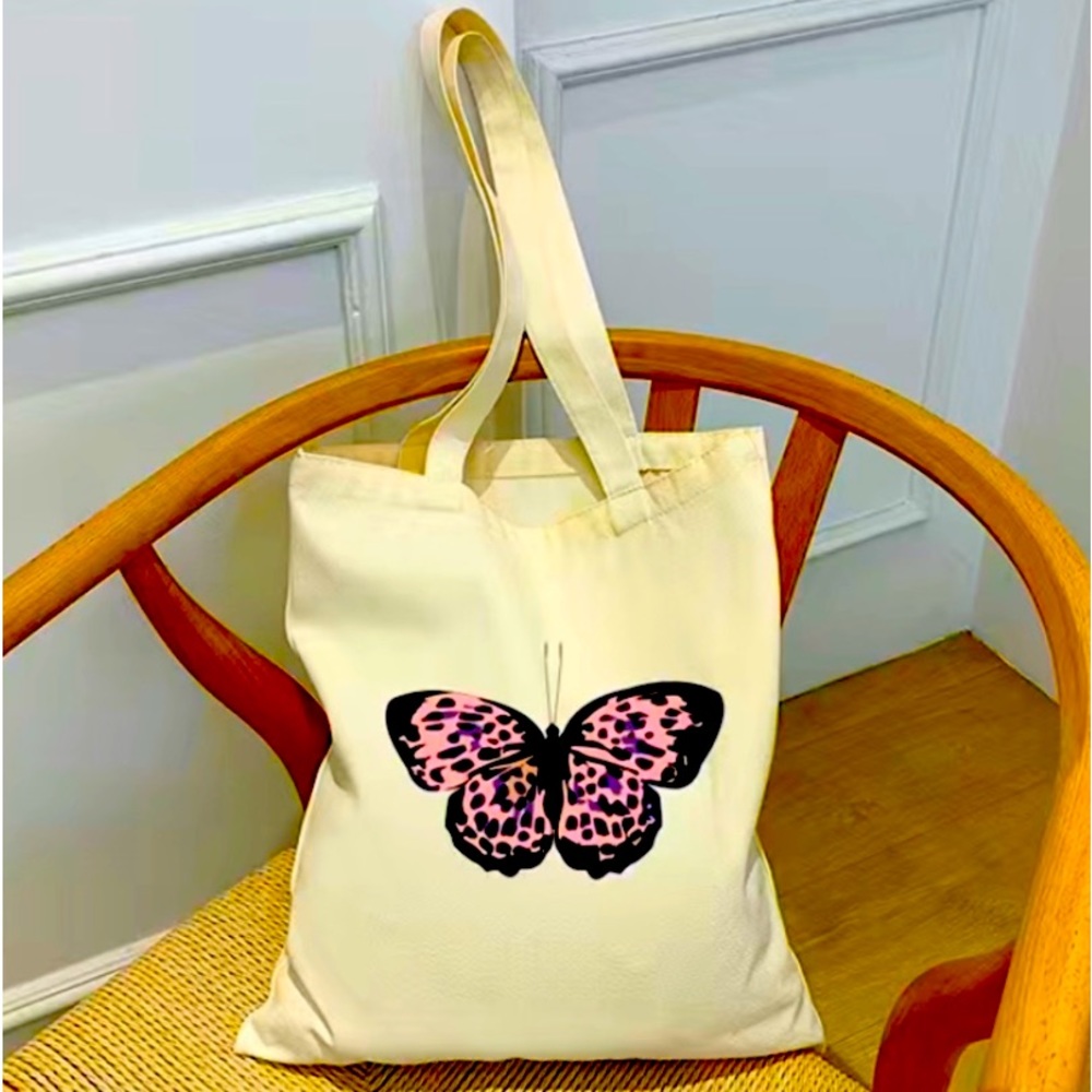 🆕 HARRY STYLES MERCH: Large Canvas Butterfly 🦋 Tote Bag